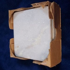 Natural Marble – 3 Pk Marble Coaster – Square